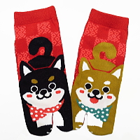 お祭り!和柄足袋ソックス!柴犬